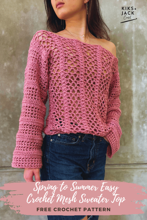 Spring to Summer Light Mesh Crochet Top Free Pattern